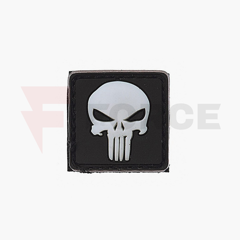 Гумен пач 3D 101 INC Punisher Бял череп 2.5х2.5 см » Force.BG