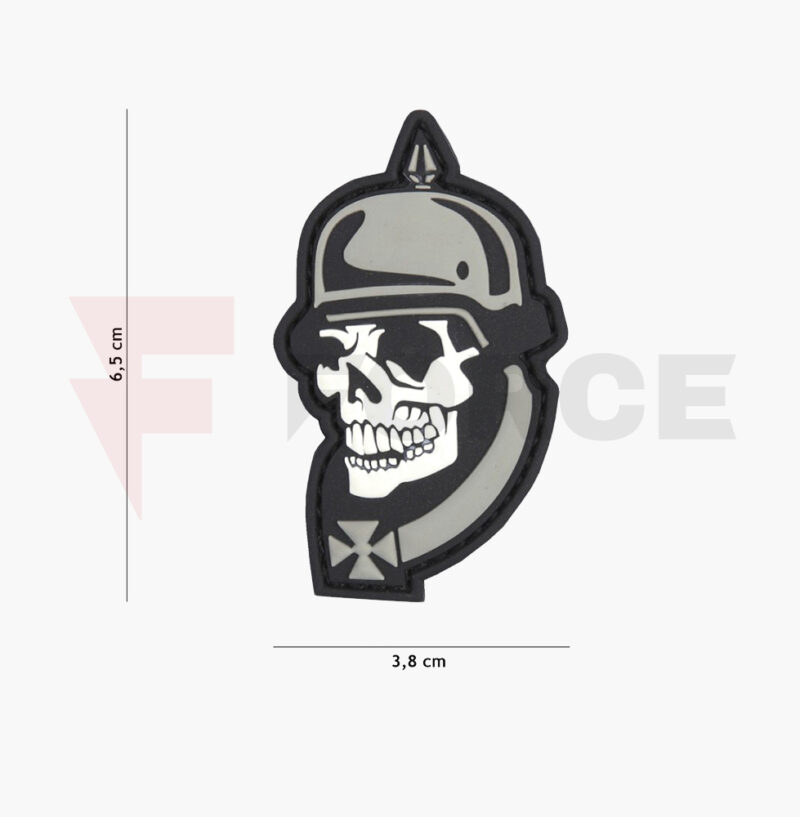 Тактически пач 3D PVC WW I Skull Grey 3.8x6.5 см » Force.BG
