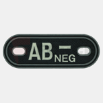Тактически пач 3D PVC с верижка Dog Tag Кръвна група A- 7x2.5 см » Force.BG