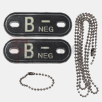 Пач 3D с верижка Dog tag Кръвна група 0 PVC » Force.BG