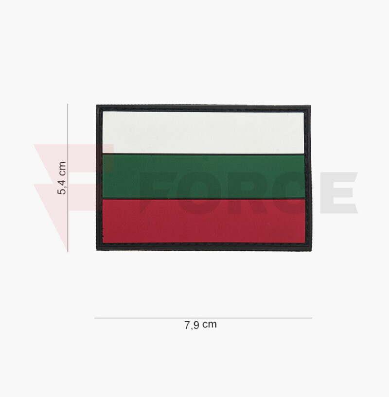 Гумен пач 3D PVC България голям 7,9х5,4 см черен » Force.BG