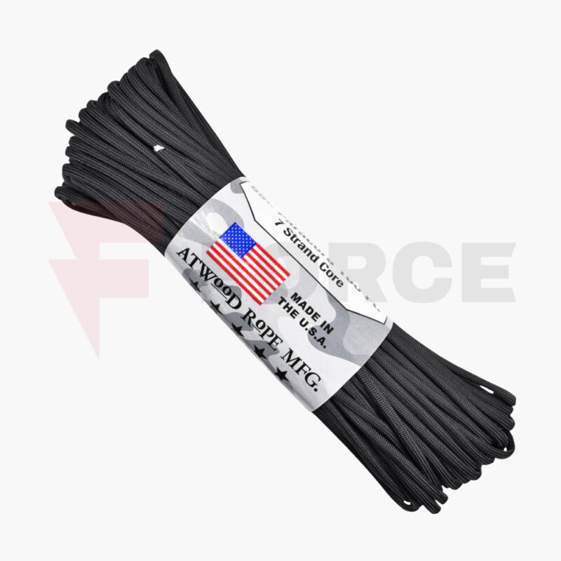 Паракорд 550 Atwood Rope Black 30м - Черен » Force.BG