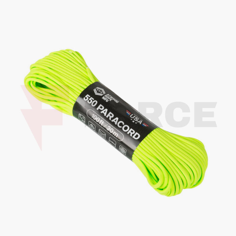 Паракорд 550 Atwood Rope 30м Зелен Неон 250кг » Force.BG