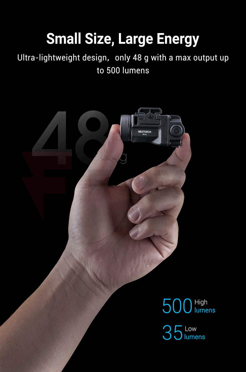 Пистолетен фенер Nextorch WL14 Rechargeable Mini Tactical Light 500 Лумена » Force.BG