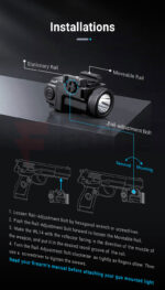 Пистолетен фенер Nextorch WL14 Rechargeable Mini Tactical Light 500 Лумена » Force.BG