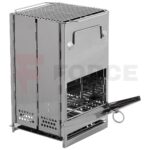 Ракетна печка Max Fuchs Rocket Stove сгъваема, с решетка, неръждаема стомана Средна » Force.BG