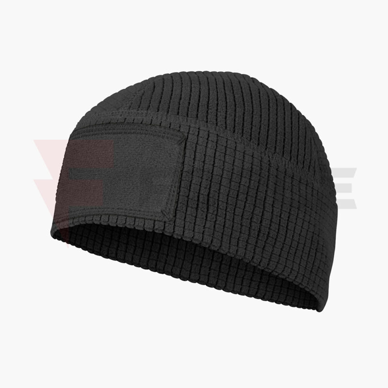Тактическа шапка Helikon-Tex RANGE Beanie Cap Grid Fleece черна » Force.BG