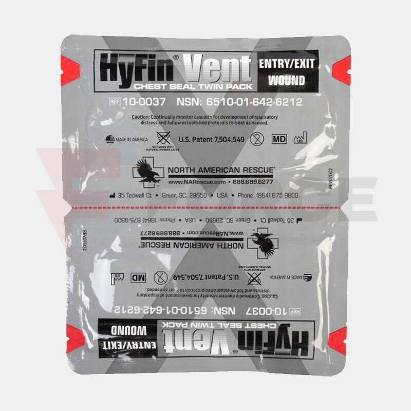 Слепваща гръдна стерилна превръзка North American Rescue HYFIN VENT COMPACT CHEST SEAL » Force.BG