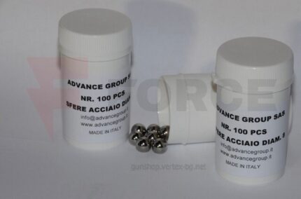 Стоманени сачми за прашка 8мм 100бр Advance Group » Force.BG