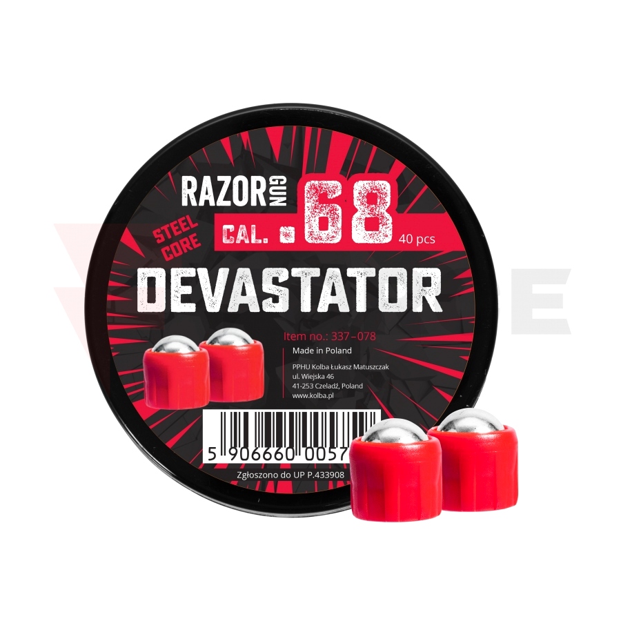 Стоманени топчета Razor Gun Devastator .68 cal за HDS68 кутия 40бр » Force.BG Стоманени топчета Razor Gun Devastator .68 cal за HDS68 кутия 40бр » Force.BG