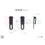 Тактическа щипка за колан за кобури и кании Ulticlip Slim 2.2 » Force.BG