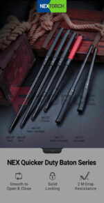 Телескопична палка Nextorch N23C Quicker Duty Baton 58 см стомана » Force.BG