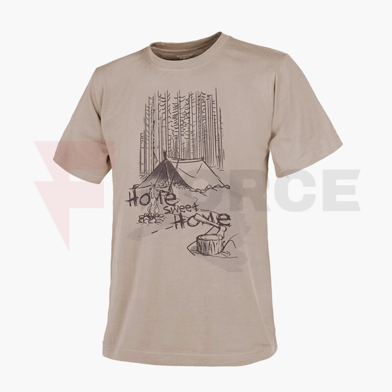 Тениска от памук Helikon-tex HOME SWEET HOME Khaki » Force.BG