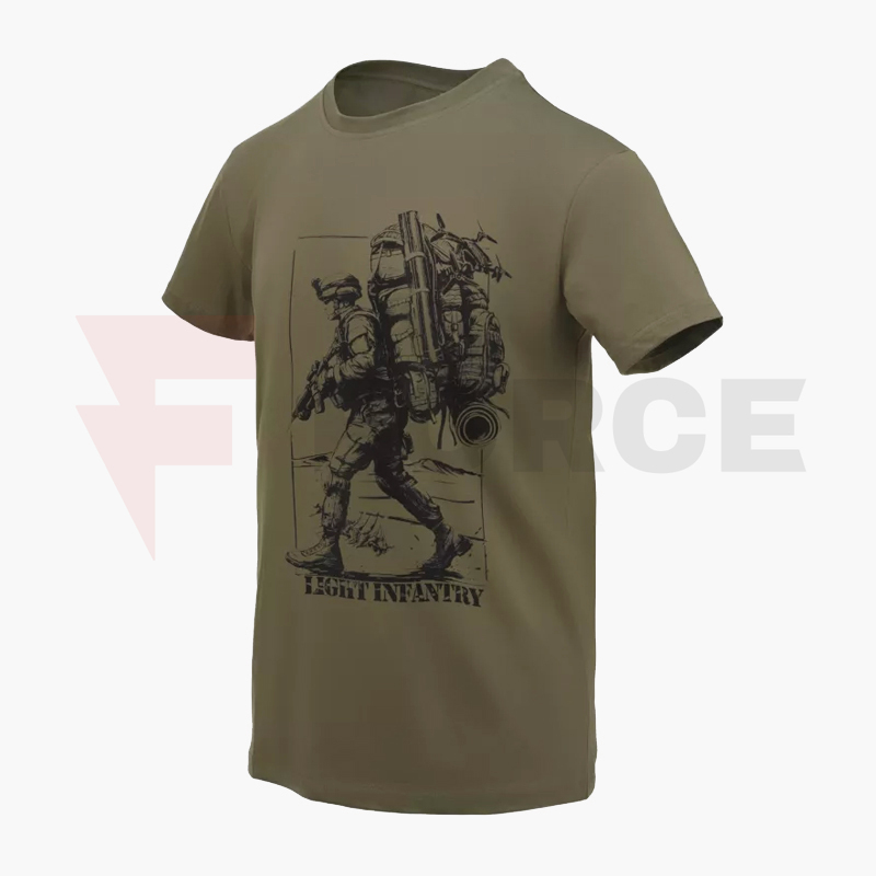 Тактическа тениска Helikon-Tex Light Infantry Olive Green » Force.BG