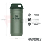 Термос с чаши за шотове Stanley Adventure Nesting Shot Glass Set 0.59ML / 2OZ Hammertone Green » Force.BG