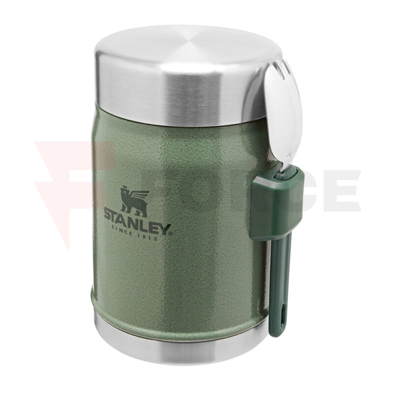 Термос за храна Stanley Classic Legendary Food Jar 0.4L / 14 OZ Hammertone Green with spork » Force.BG