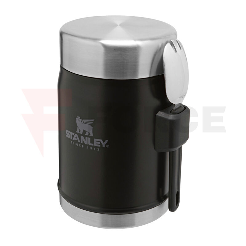 Термос за храна Stanley Classic Legendary Food Jar 0.4L / 14 OZ Matte Black Pebble with spork » Force.BG