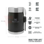 Термос за храна Stanley Classic Legendary Food Jar 0.4L / 14 OZ Matte Black Pebble with spork » Force.BG