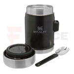 Термос за храна Stanley Classic Legendary Food Jar 0.4L / 14 OZ Matte Black Pebble with spork » Force.BG