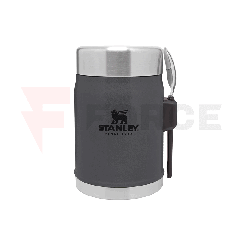 Термос за храна Stanley Classic Legendary Food Jar 0.4L with spork Charcoal » Force.BG