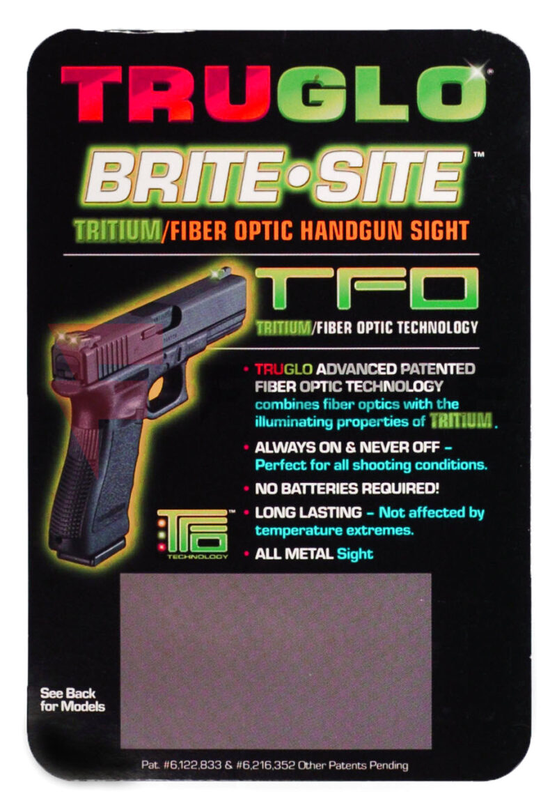 Тритиеви - Фибро оптични мерни прибори Truglo TFO за Glock 43/42 - зелени » Force.BG
