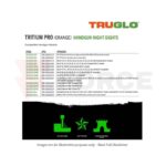 Тритиеви мерни прибори Set Truglo Tritium Pro Glock MOS High Orange » Force.BG