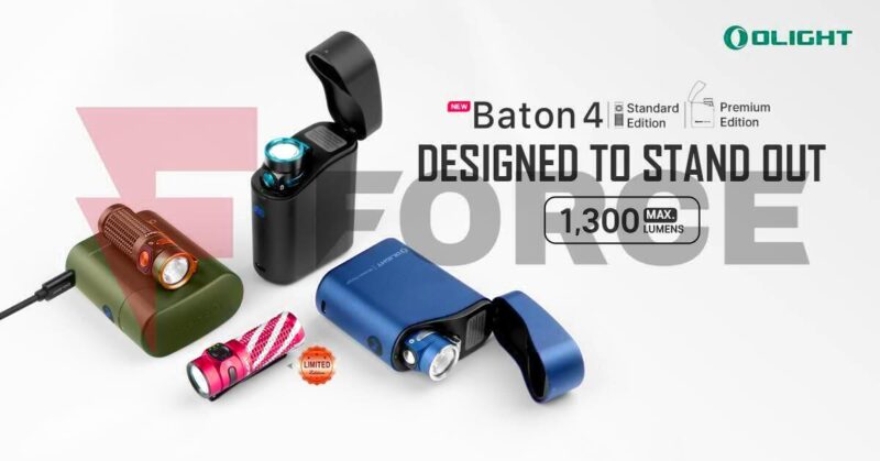 Компактен Заряден Фенер Olight Baton 4 Premium 1300 Лумена Бял » Force.BG