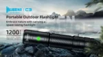 Заряден фенер Wuben C3 Compact Flashlight 1200 Лумена » Force.BG