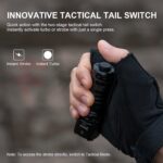 Тактически фенер Wuben T4 850 lumens Black с пръстен » Force.BG