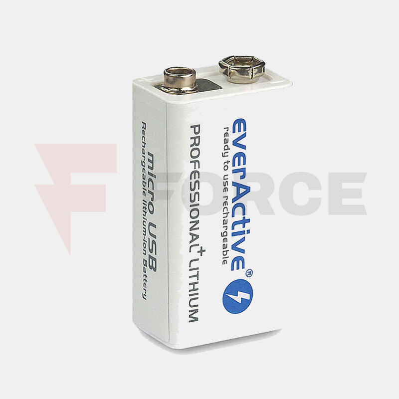 Зарядна батерия EverActive 6F22 (9V) с micro USB зареждане » Force.BG