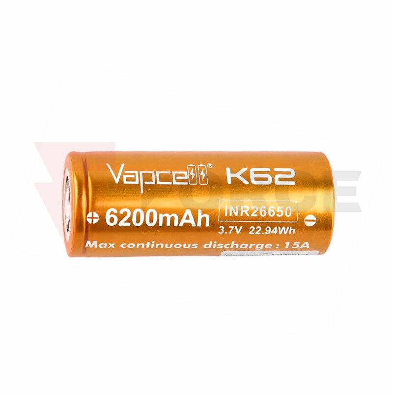 Зарядна батерия VAPCELL 26650 K62 6200mAh 15А