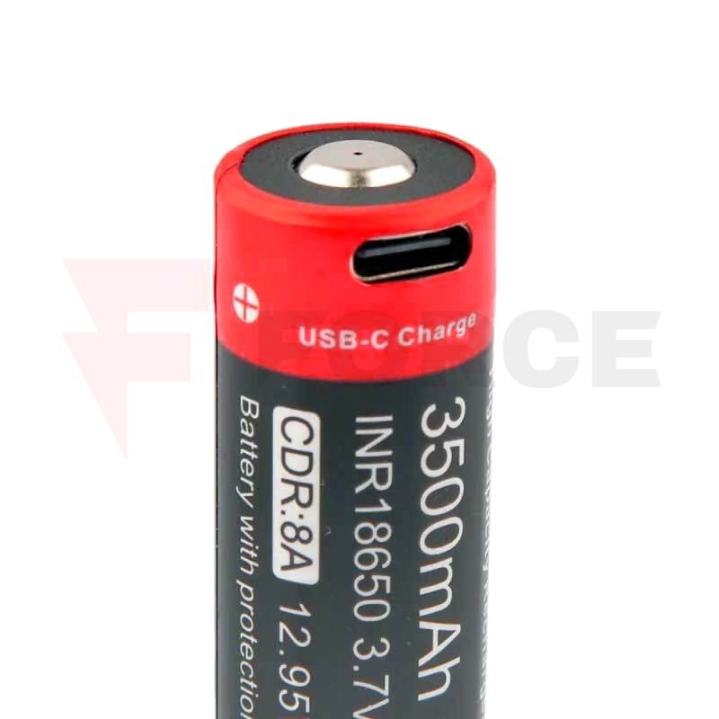 Акумулаторна батерия 18650 Vapcell Dulotec M35 3500mAh USB-C » Force.BG