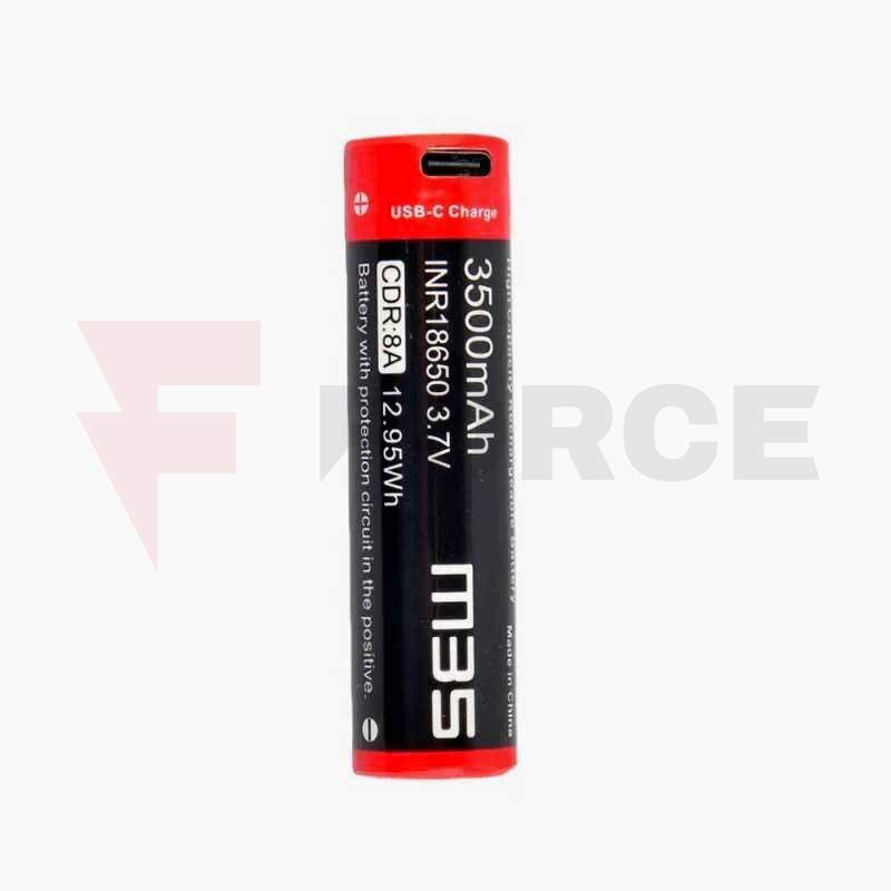 Акумулаторна батерия 18650 Vapcell Dulotec M35 3500mAh USB-C » Force.BG