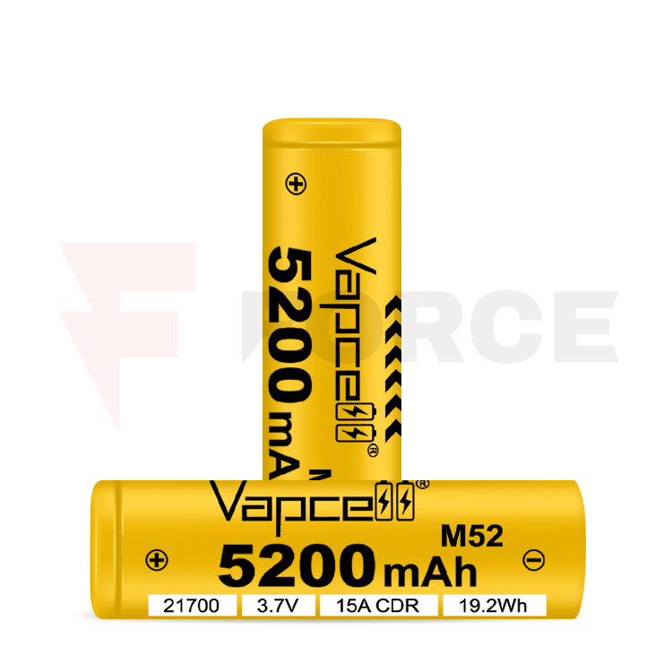 Батерия 21700 VAPCELL M52 5200mAh 15А със защита » Force.BG
