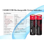 Батерия 14500 Vapcell P1409A 950mAh с Micro USB » Force.BG