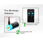 Батерия 16340 800mAh Vapcell P1608A с USB зареждане » Force.BG