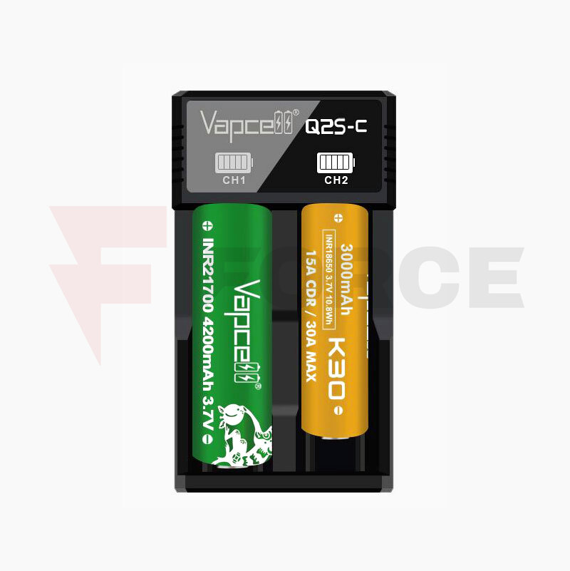 Зарядно устройство за батерии VAPCELL Q2S-C 18650 21700 » Force.BG