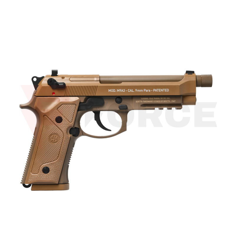 Еърсофт пистолет Beretta M9 A3 FDE 6 mm CO₂ GBB + Кобур » Force.BG