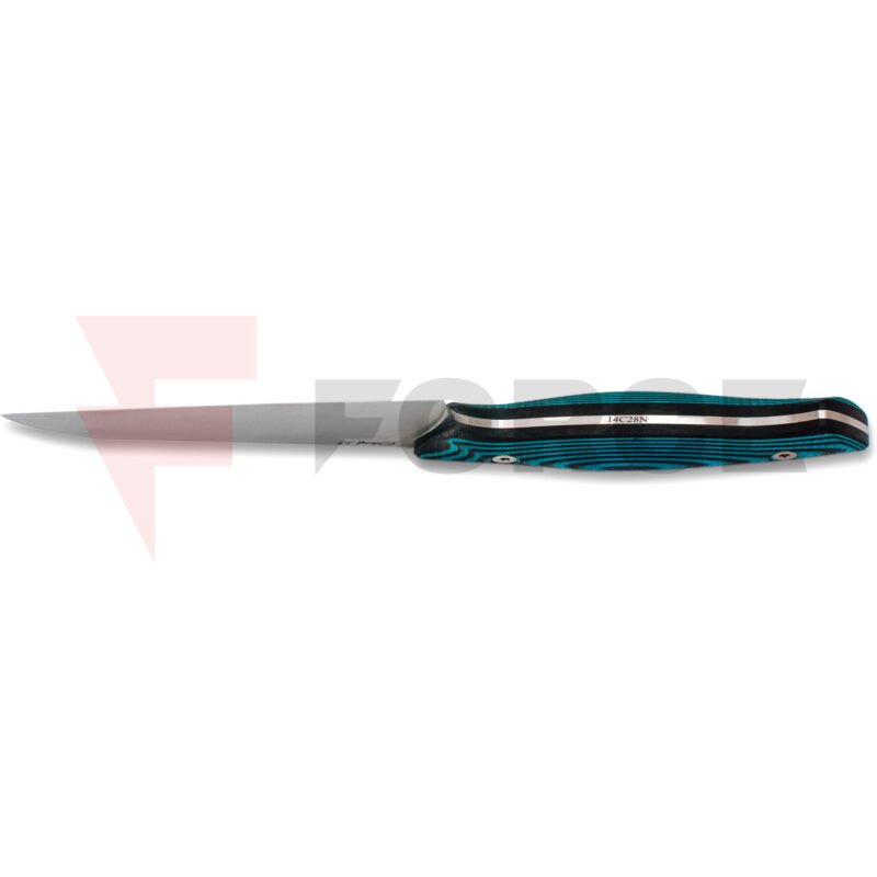 Кухненски Нож Manly CHEF 13 14C28N G10 Black Blue » Force.BG