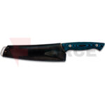 Кухненски нож Manly CHEF 18 RWL-34 G10 Black Blue » Force.BG