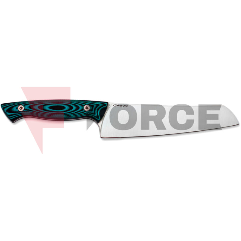 Кухненски Нож Manly CHEF 18 RWL-34 G10 Black Blue » Force.BG