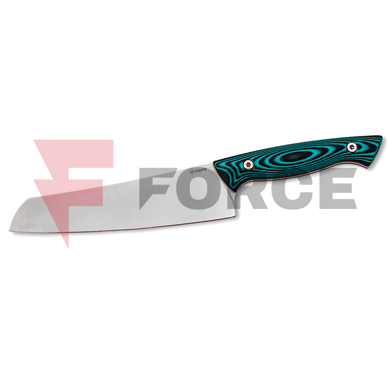 Кухненски Нож Manly CHEF 18 RWL-34 G10 Black Blue » Force.BG