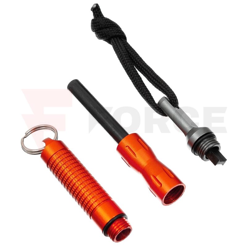 Магнезиева запалка Compact Fire Steel Orange 3,5 см » Force.BG