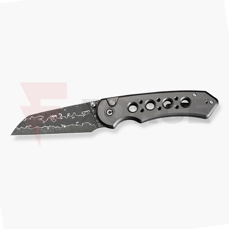 Джобен нож CIVIVI Pragma Prime Damascus сив алуминий » Force.BG