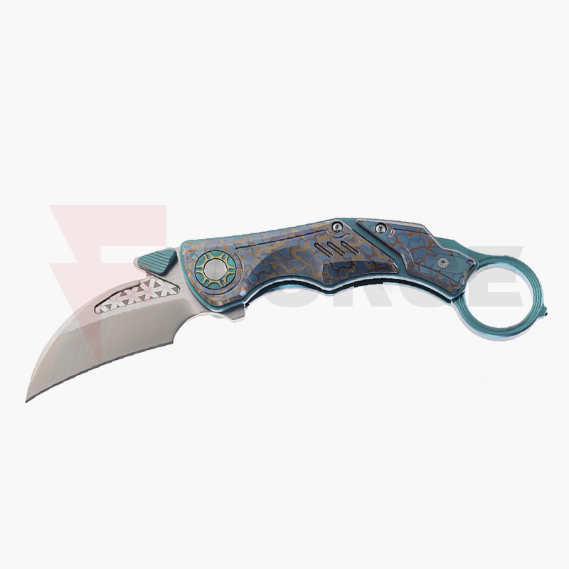 Тактически сгъваем нож керамбит Critical Strike Predator M390 Titanium Camo » Force.BG