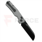 Сгъваем нож Kunwu Reverse Tux Chad PM60 Ti Satin DLC сив » Force.BG