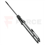 Сгъваем нож Kunwu Reverse Tux Chad PM60 Ti Satin DLC сив » Force.BG