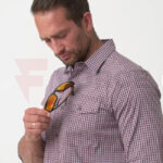 Тактическа риза Helikon-tex Concealed Carry Checkered Calm Blue Plaid » Force.BG