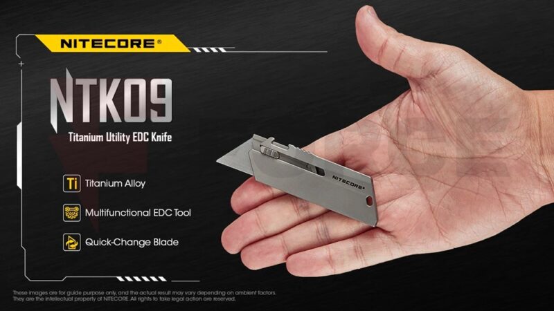 Макетно ножче Nitecore NTK09 Titanium EDC 7.3 см » Force.BG