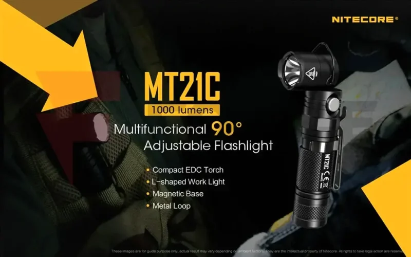 LED фенер Nitecore MT21C регулируем 90° 1000 лумена » Force.BG